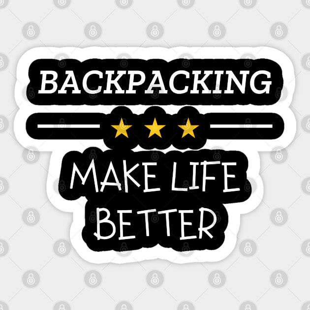 Backpacking Sticker by Mdath